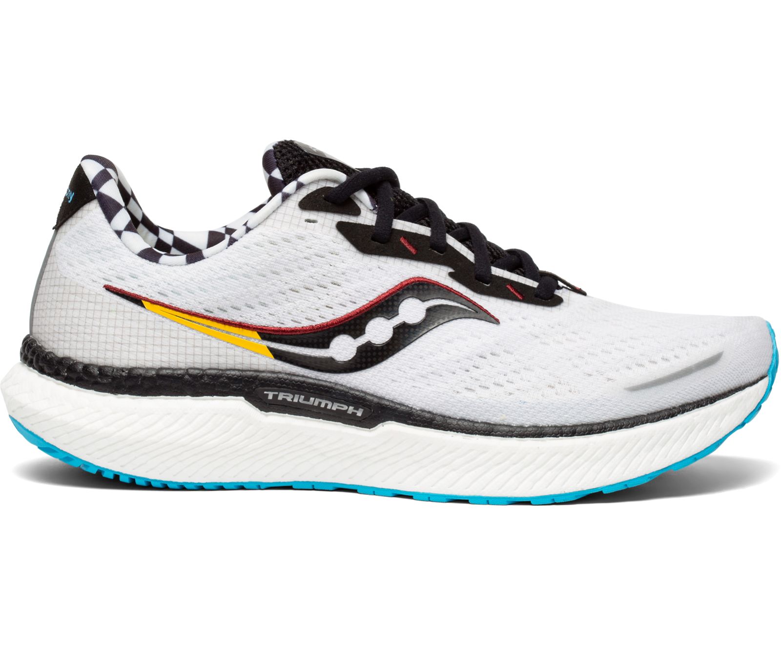 Men\'s Saucony Triumph 19 Running Shoes White / Black | Singapore 562HAPK